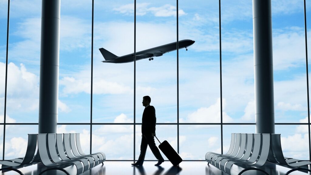 airport transfer view from a window